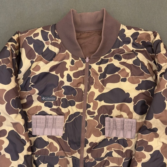 Vintage Columbia Sportswear Duck Camo Reversible Shotgun Bomber Jacket - Picture 2 of 12